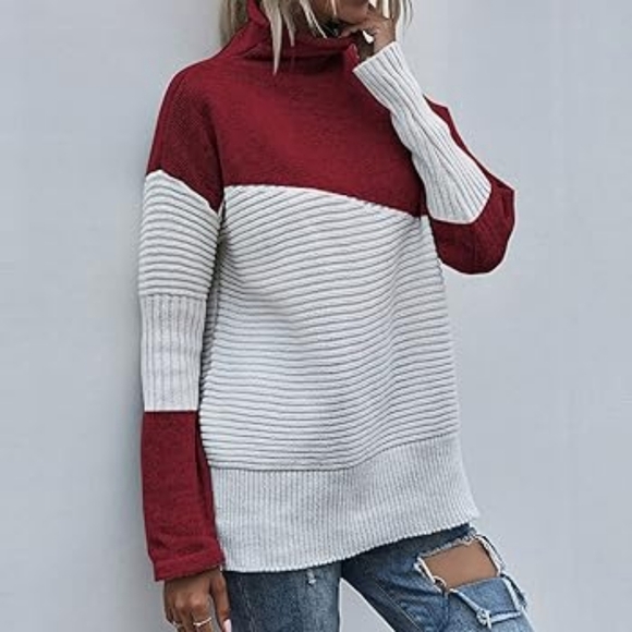 YOINS-Turtleneck Women Sweater - Picture 5 of 7
